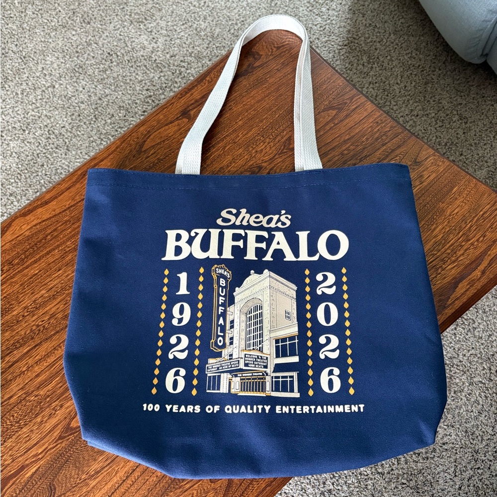 Shea’s Buffalo 100 Years Navy Canvas Tote Bag